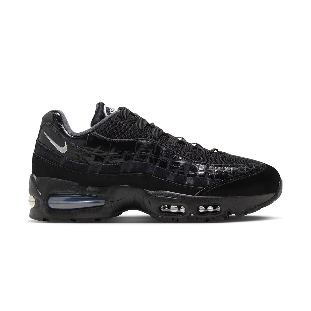 Wmns Air Max 95 Big Bubble SE 'BLACK/METALLIC SILVER/WHITE'