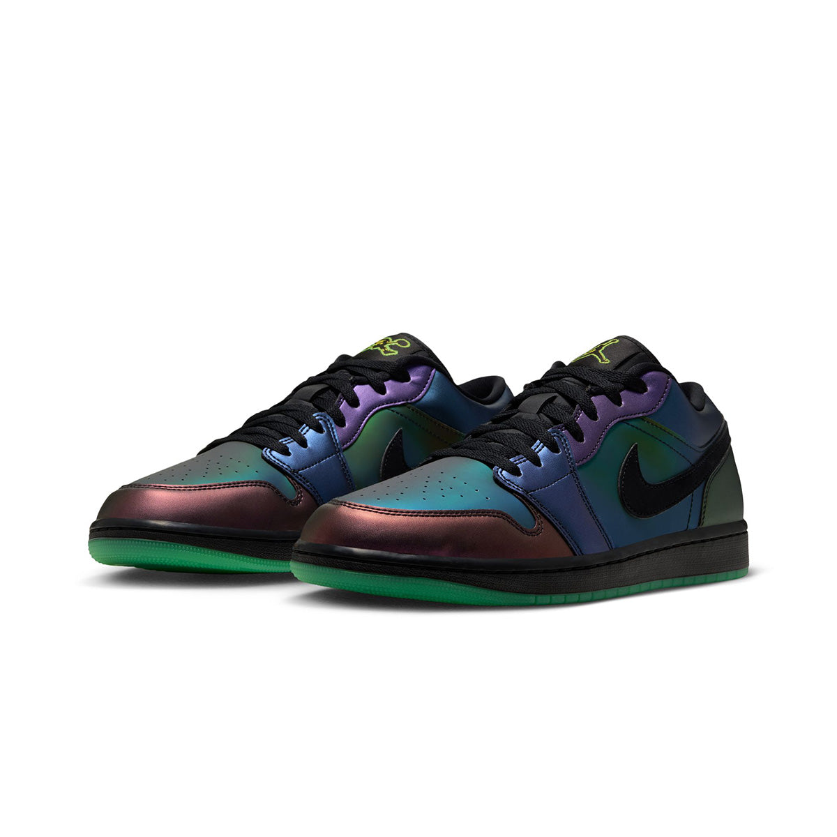 AIR JORDAN 1 LOW SE V4 'BLACK/METALLIC SILVER-ACTION GREEN'