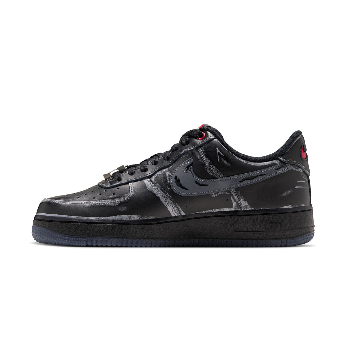 AIR FORCE 1 '07 'BLACK/STEALTH/GYM RED/METALLIC SILVER'