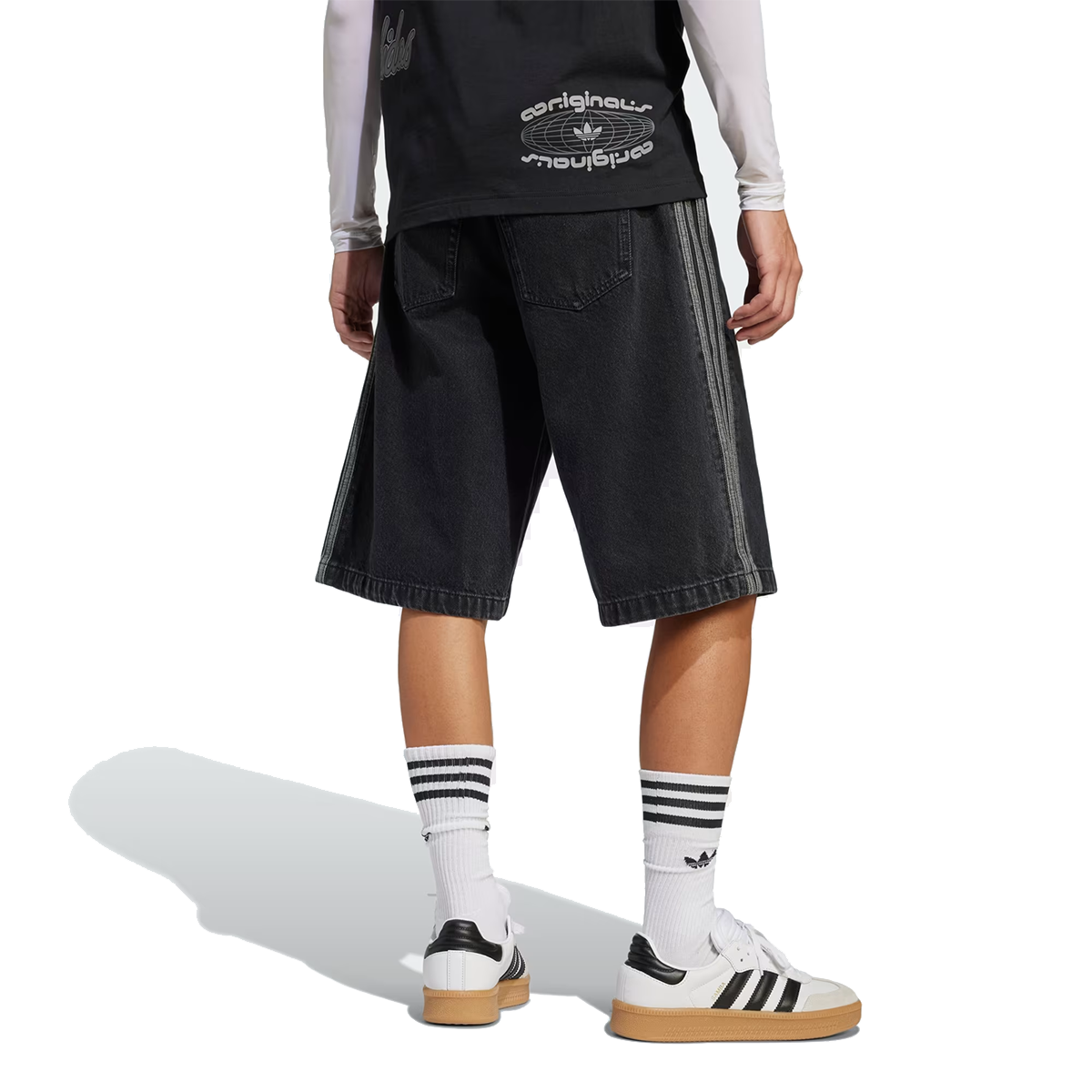 AdiColor Firebird Denim Shorts 'Black'