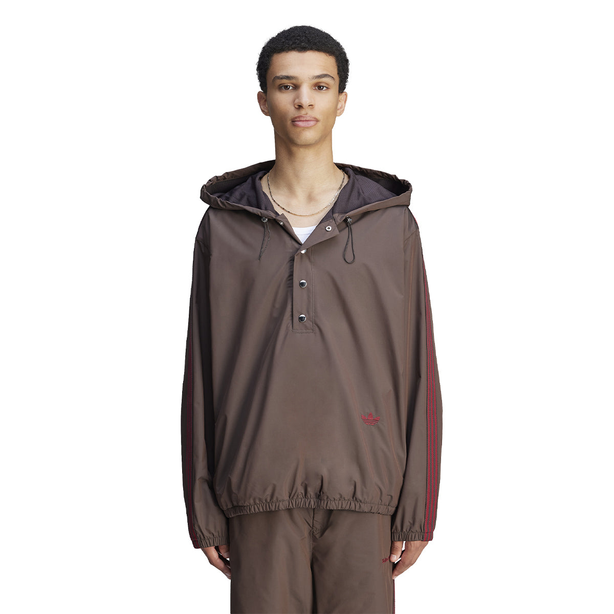 Wales Bonner NYLON ANORAK 'Night Brown'
