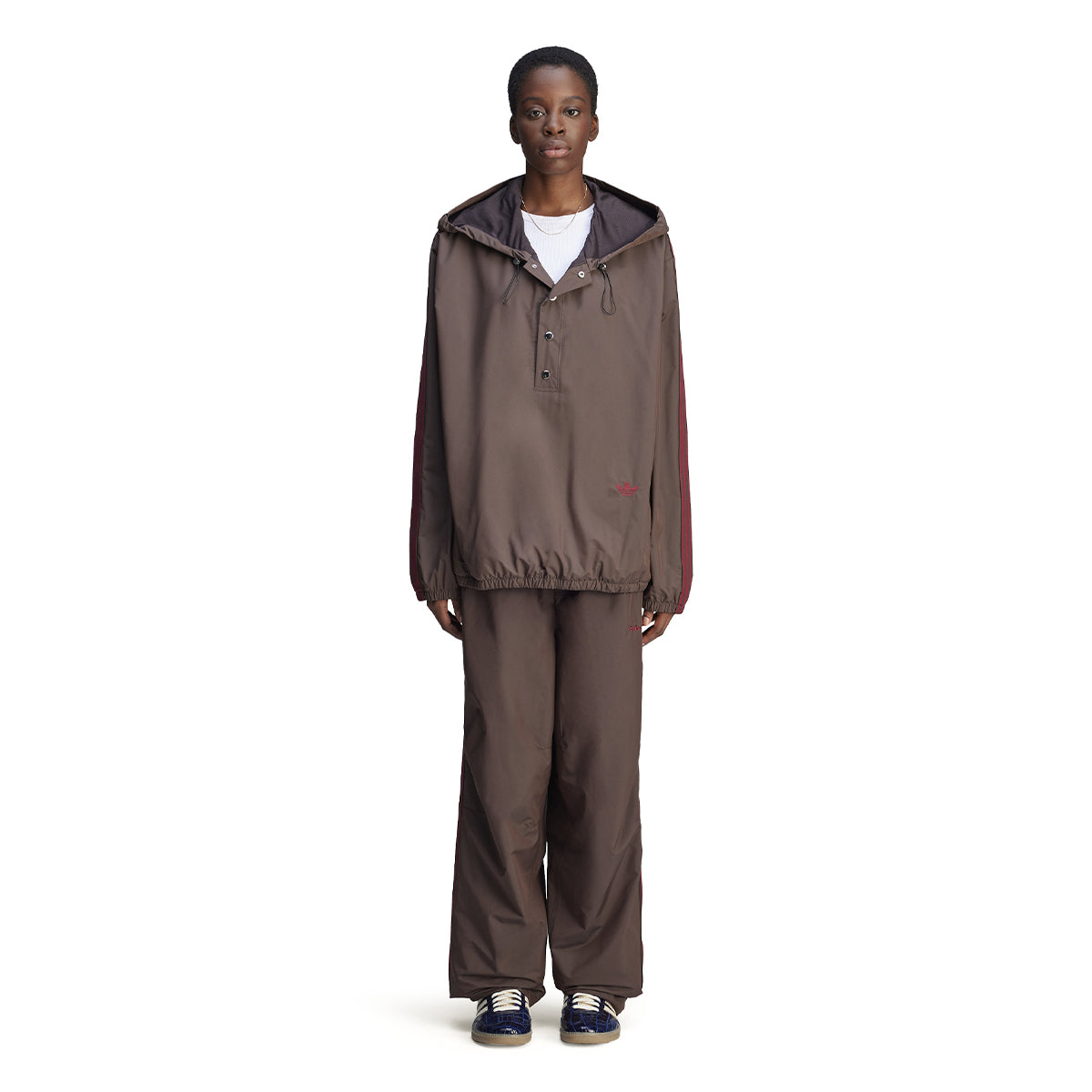 Wales Bonner NYLON TRACKPANTS 'Night Brown'