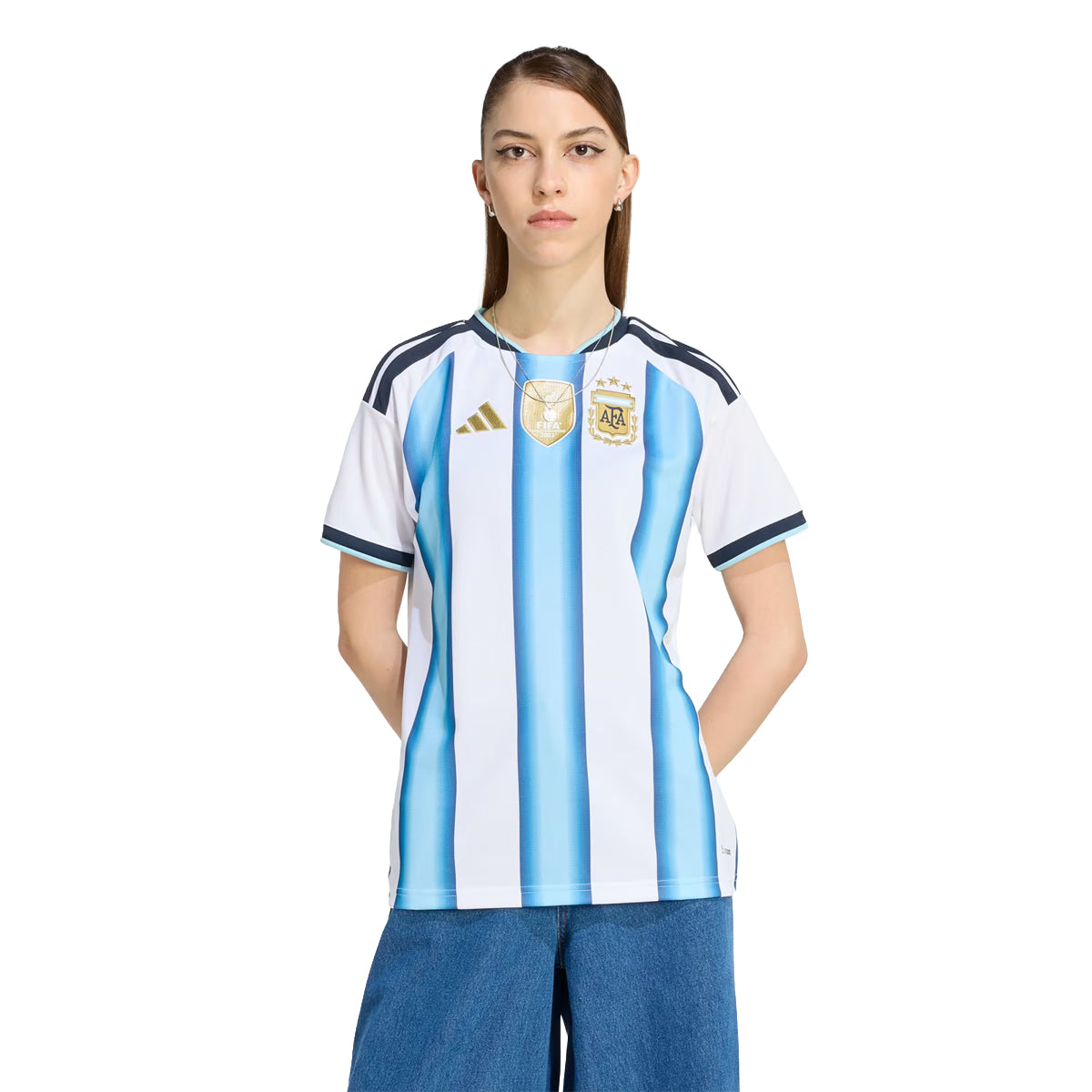 Wmns Argentina 26 Home Jersey 'WHITE/BLUE'