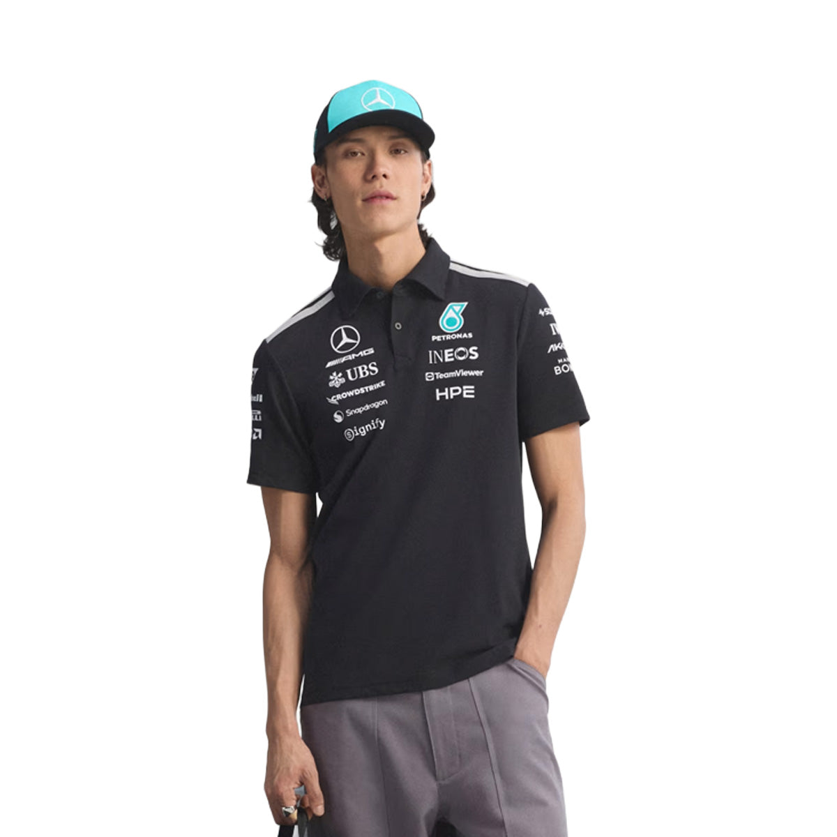 + MERCEDES - AMG PETRONAS FORMULA 1 TEAM ENGINEERS POLO Shirt 'Black'