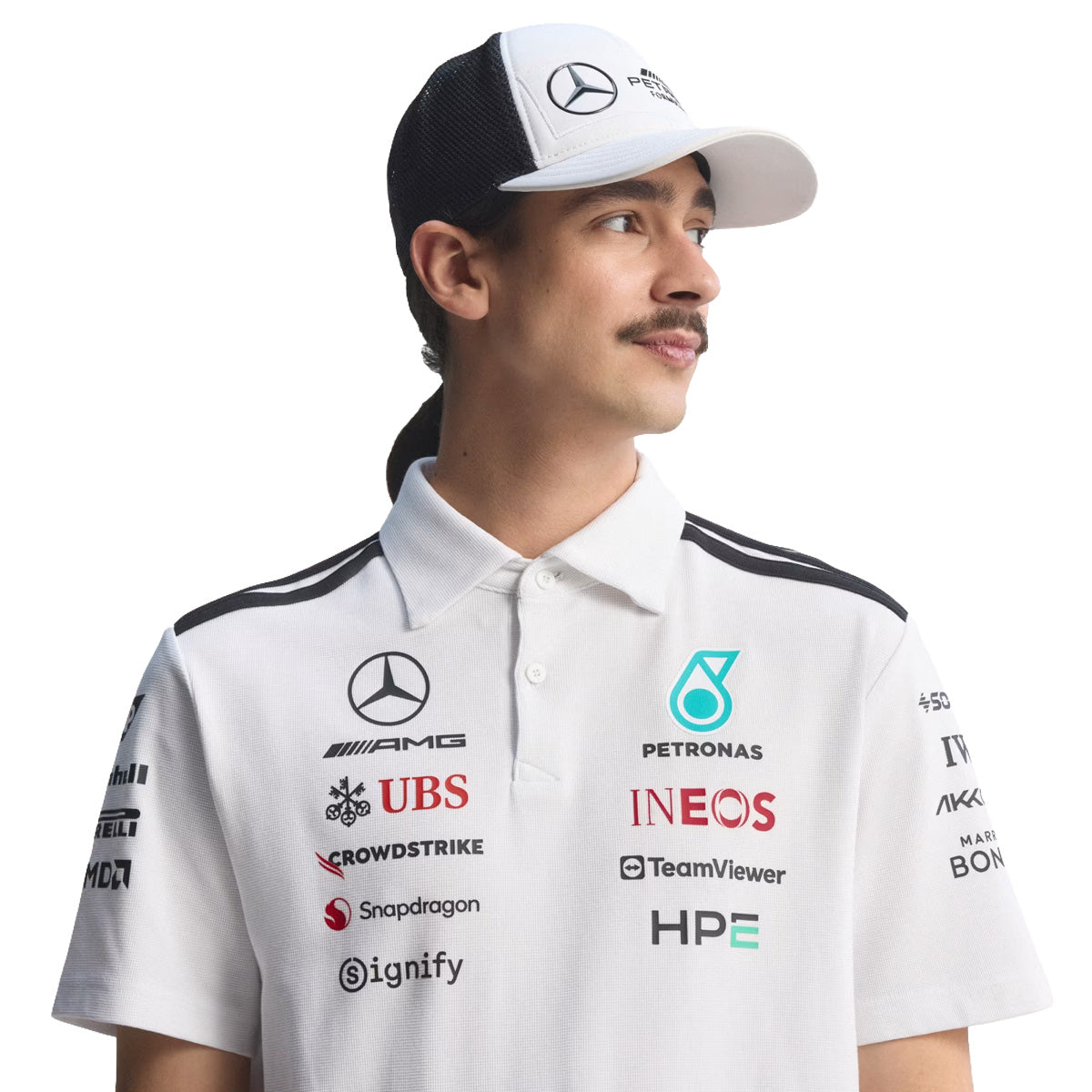 + MERCEDES - AMG PETRONAS FORMULA 1 TEAM ENGINEERS POLO Shirt 'White'
