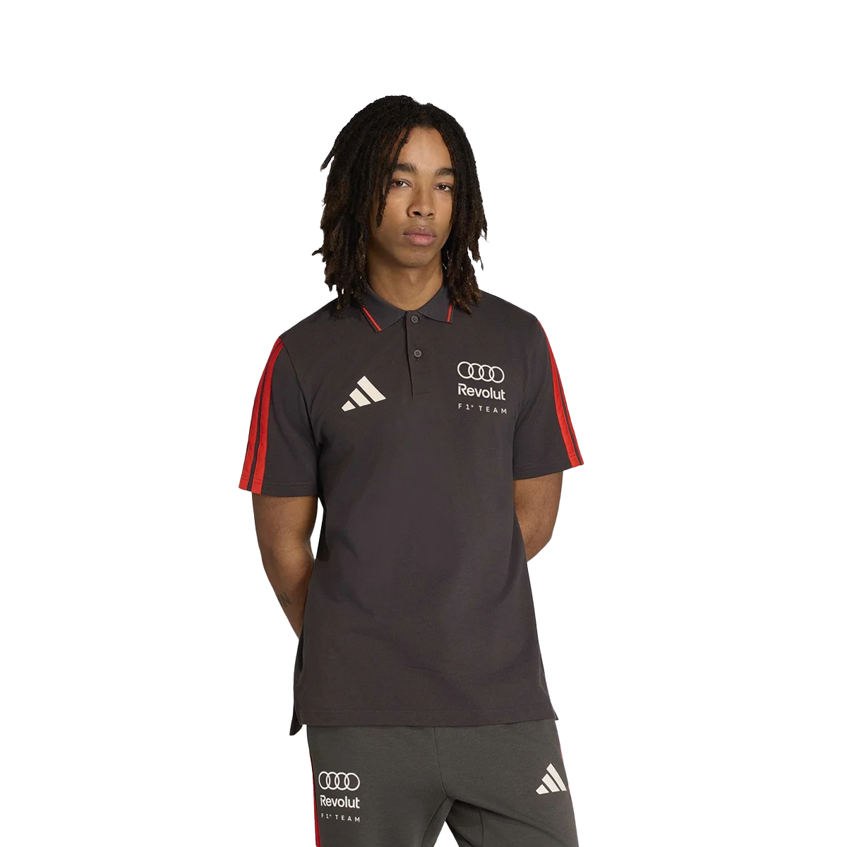 '+ Audi F1 Team Men's DNA Polo 'Utility Black'