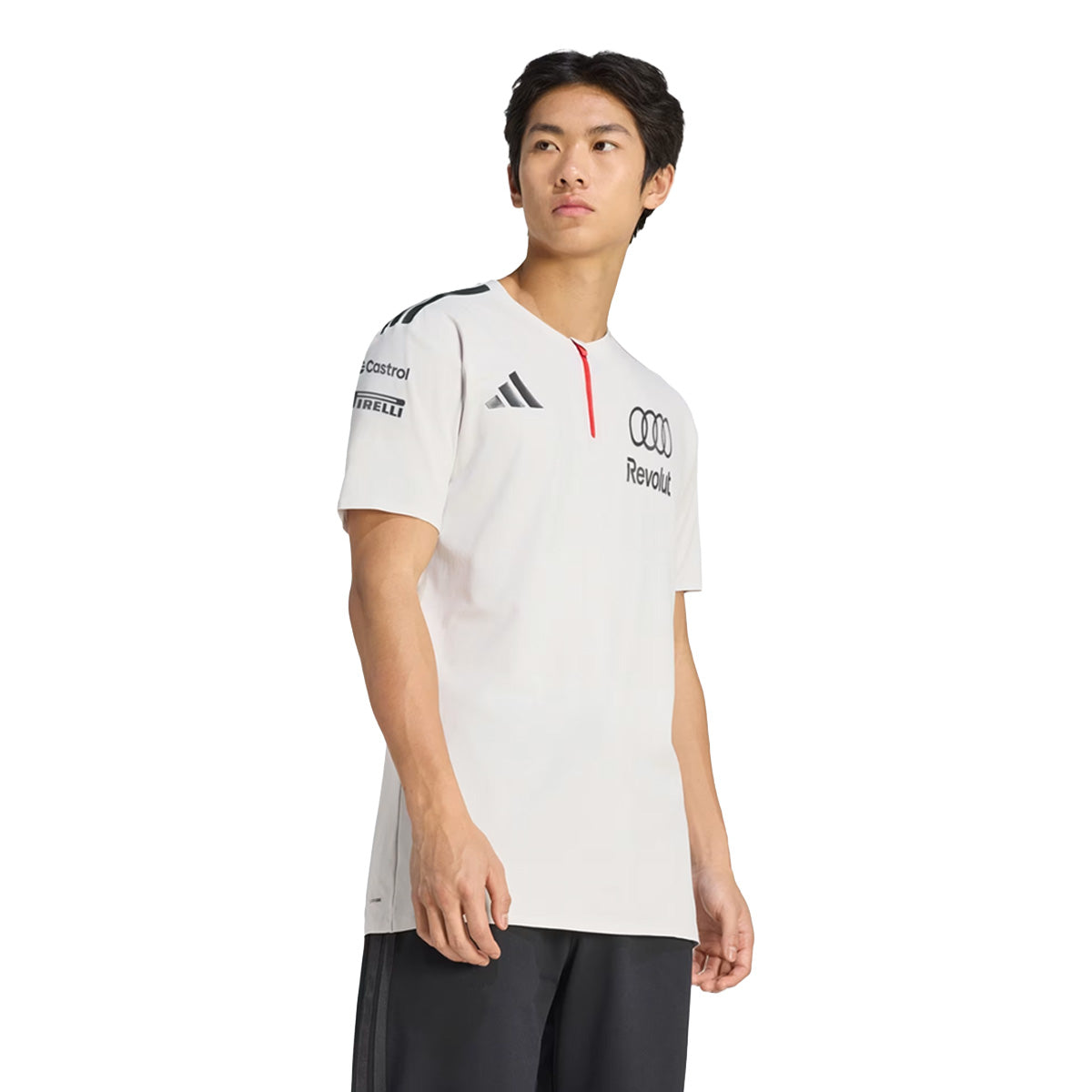 + AUDI REVOLUT F1 TEAM ENGINEERS & MARKETING SHORT SLEEVE POLO 'Chalk Pearl / Iron Metallic'