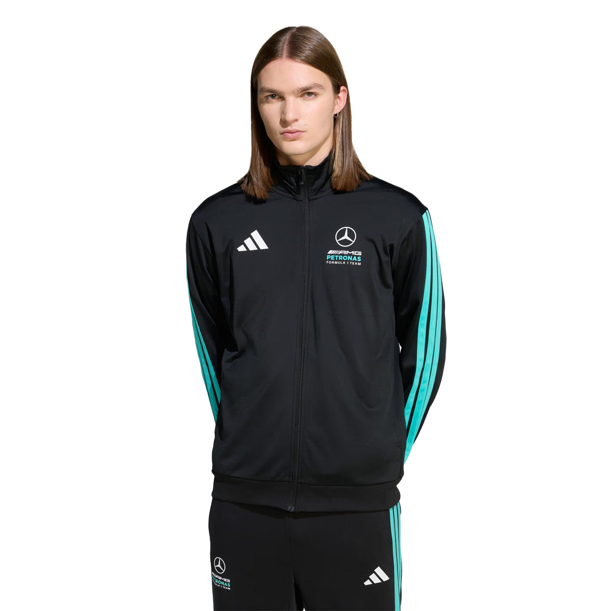 + MERCEDES - AMG PETRONAS FORMULA 1 TEAM DNA TRACK TOP 'Black / Semi Mint Rush'
