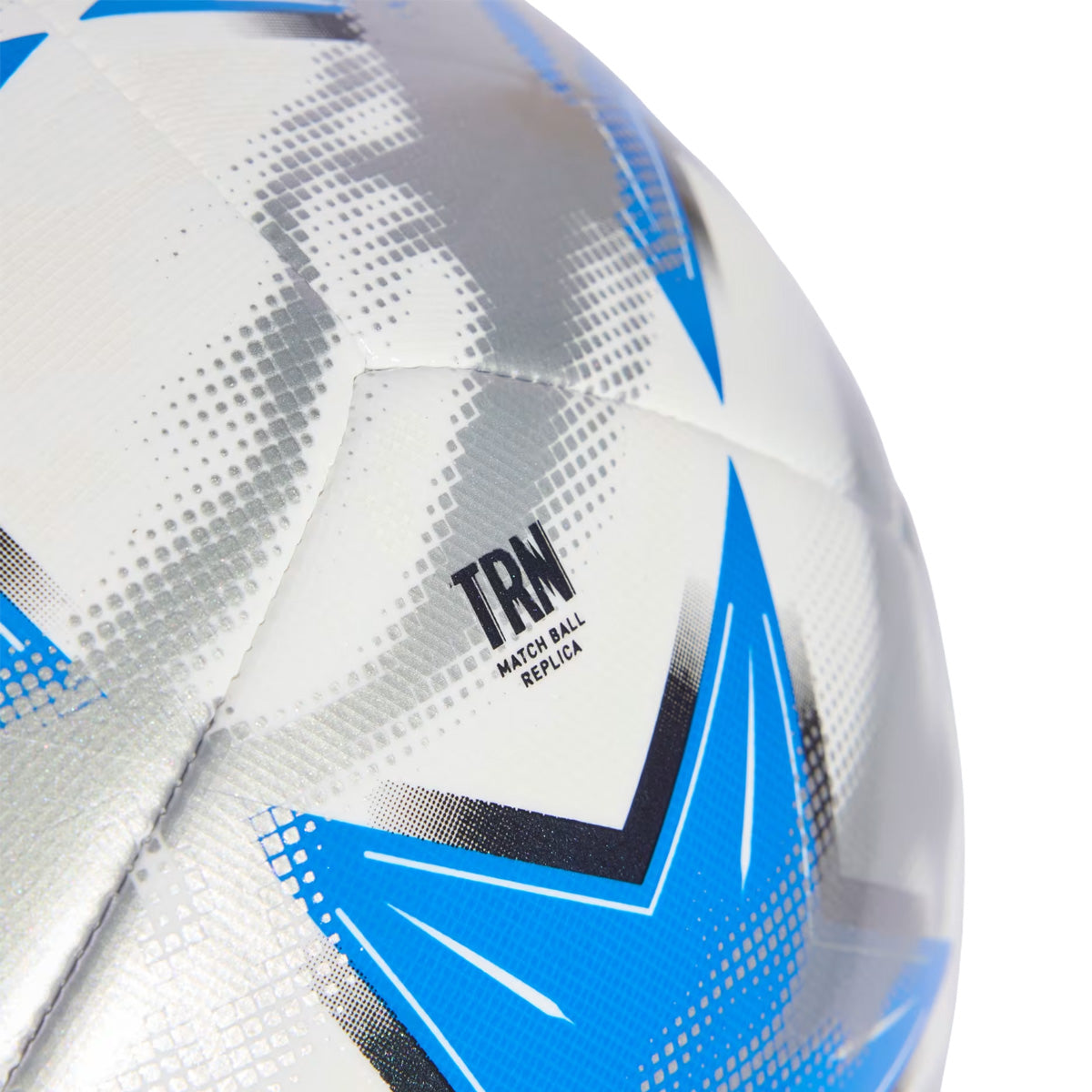 UEFA Champions League Training Ball 'White / Black / Glow Blue / Silver Metallic'