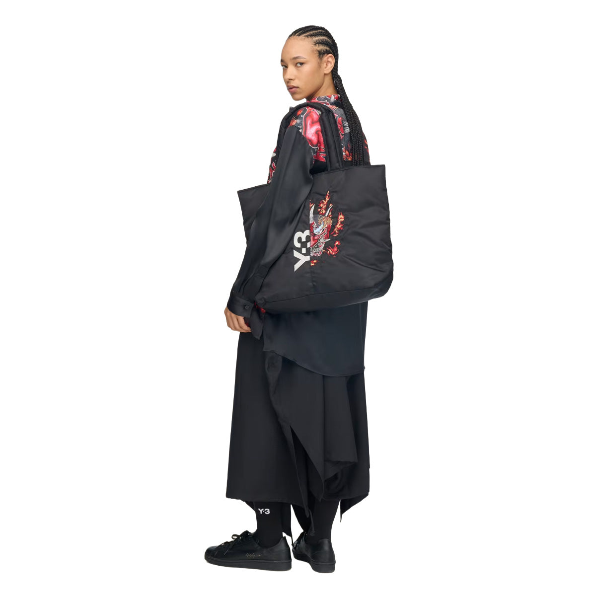 Y-3 GRAPHIC TOTE BAG 'Black'
