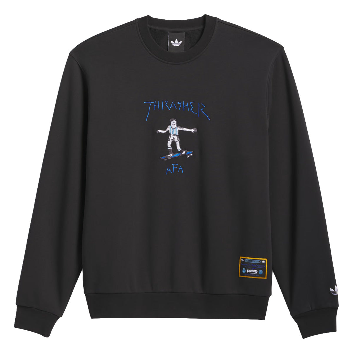 + Argentina x Thrasher Crewneck Sweatshirt 'Black'