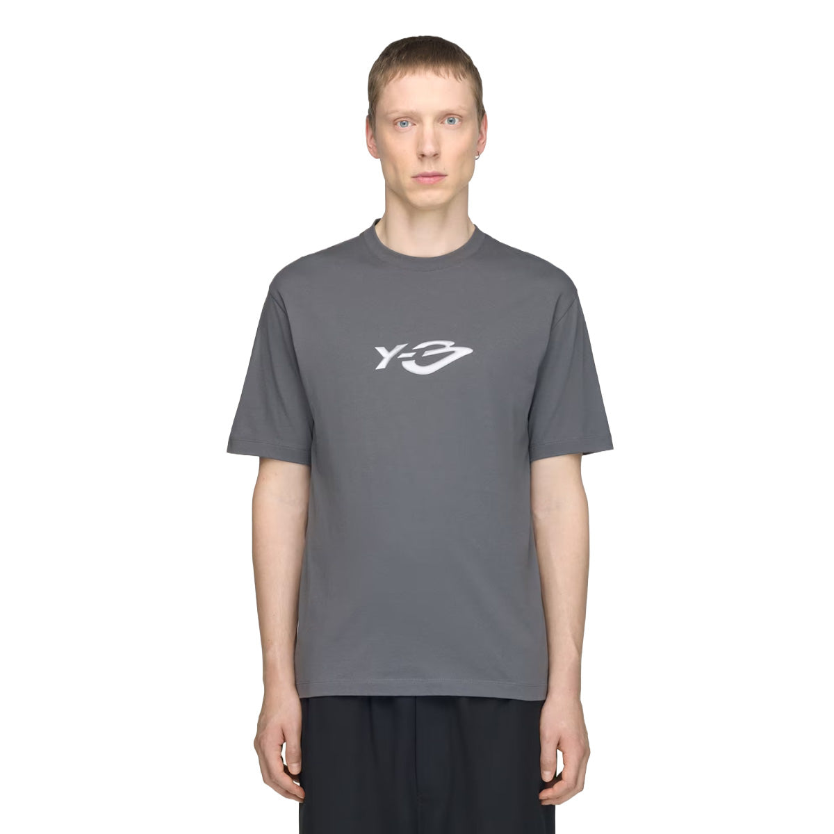 Y-3 Liquid Logo Short Sleeve Tee 'Grey'
