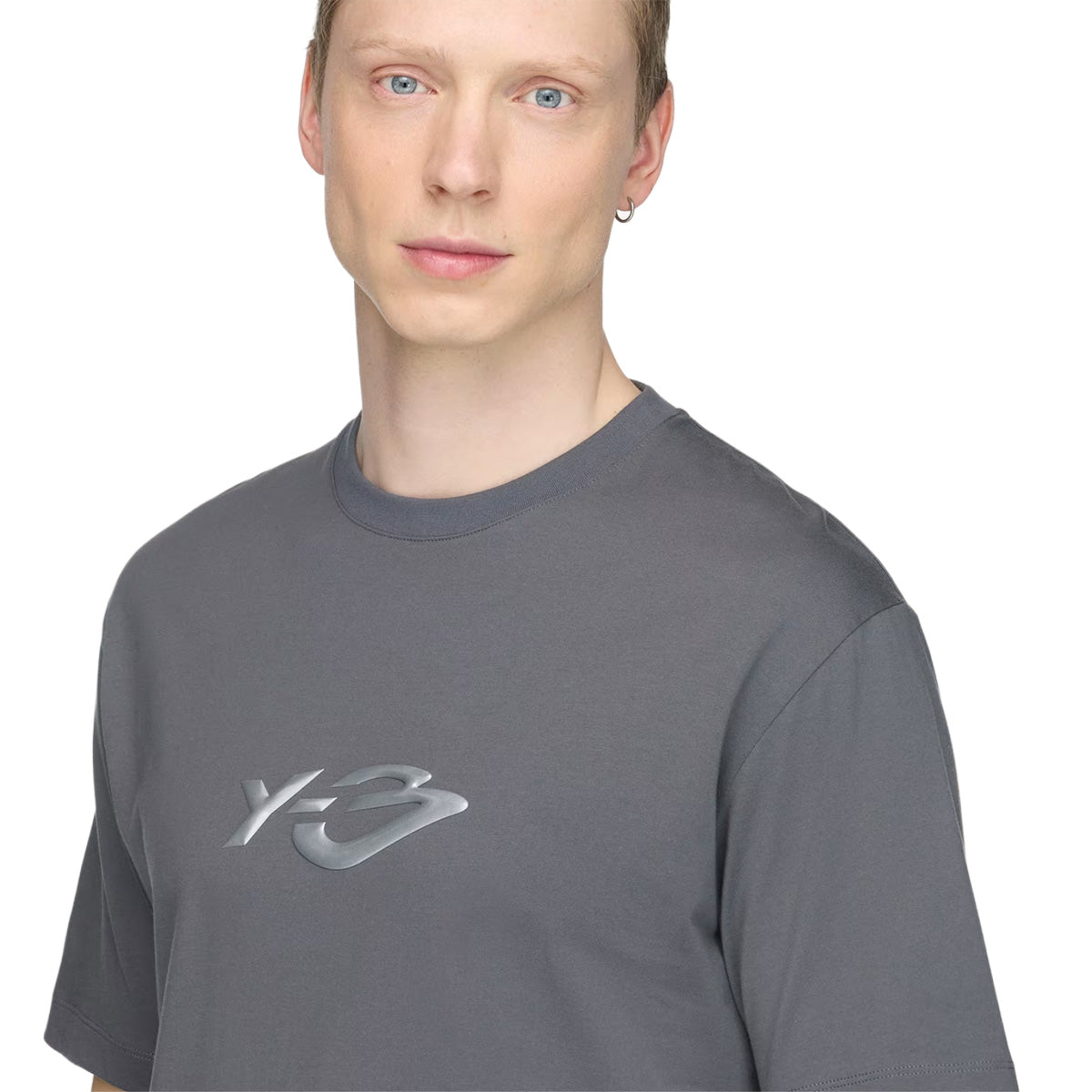 Y-3 Liquid Logo Short Sleeve Tee 'Grey'