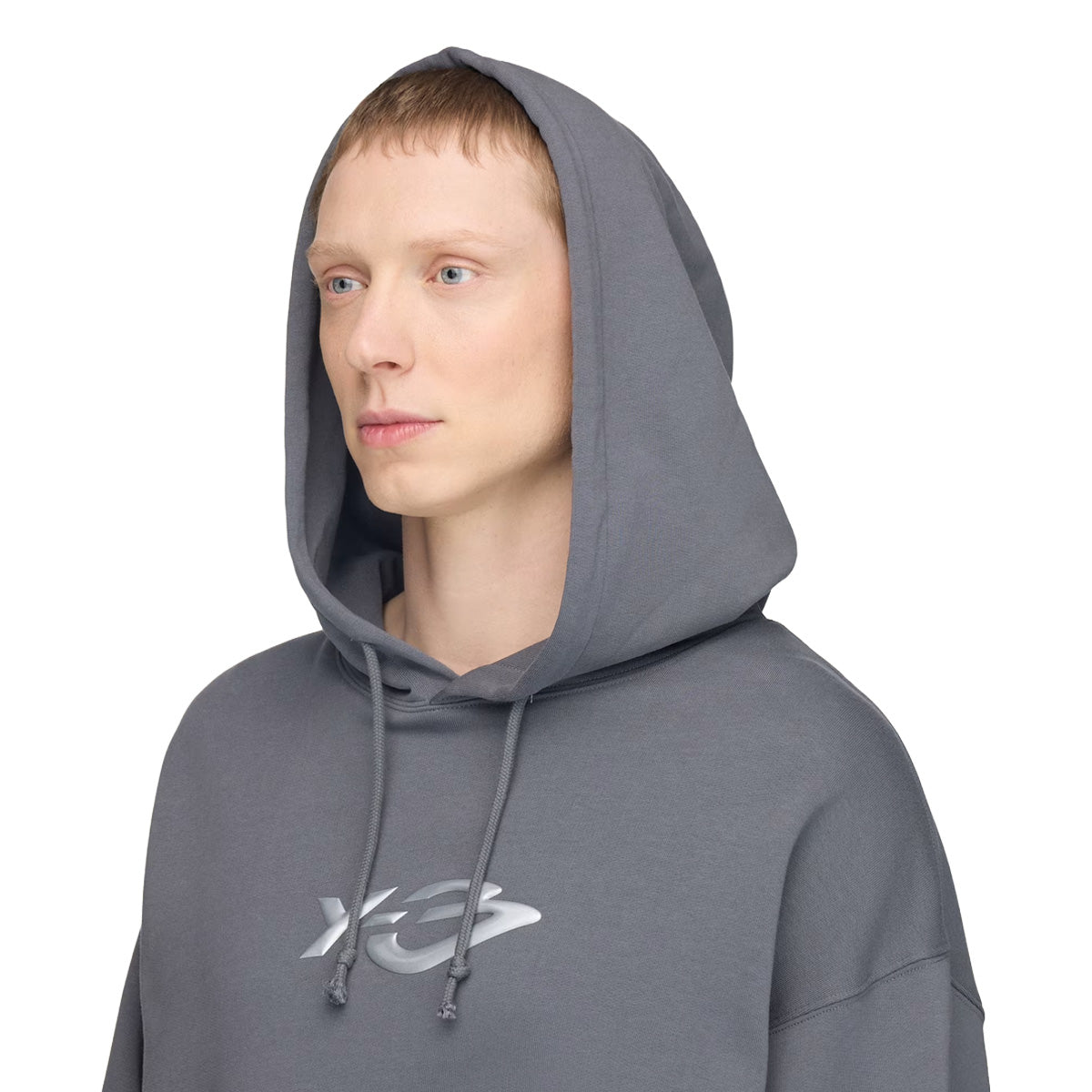 Y-3 FRENCH TERRY LIQUID LOGO HOODIE 'Grey Five'