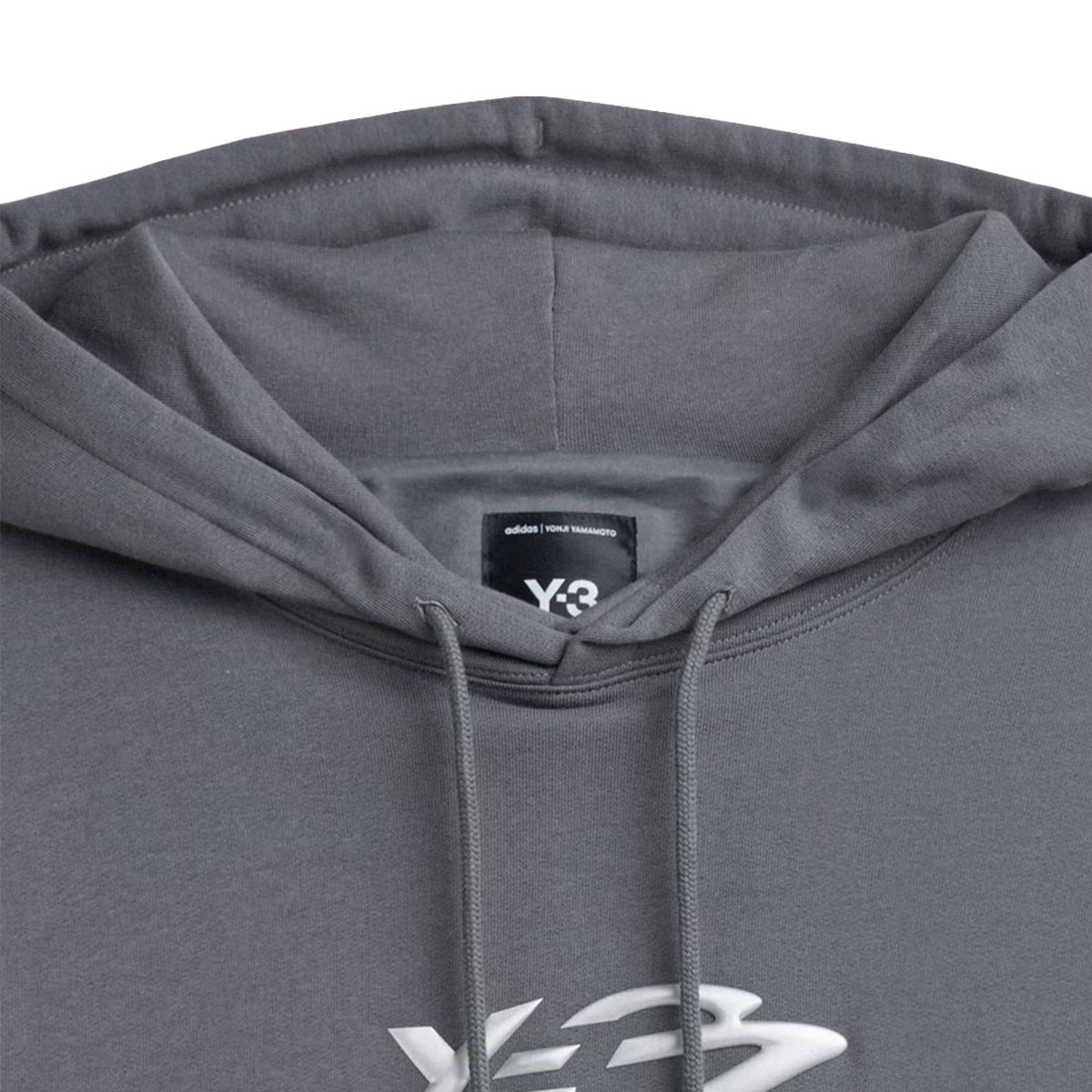 Y-3 FRENCH TERRY LIQUID LOGO HOODIE 'Grey Five'