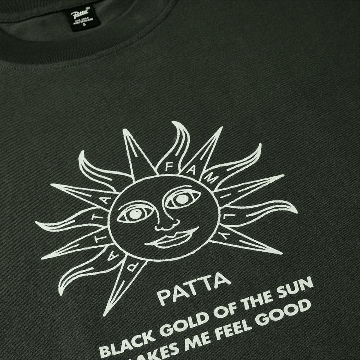 Patta Black Gold Sun Tee 'Pirate Black'