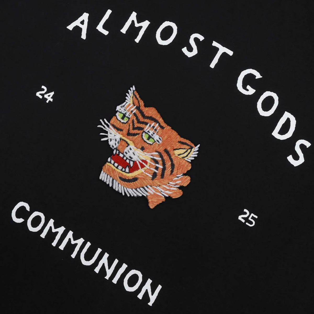 Saigon Hand Embroidered Tee In Black
