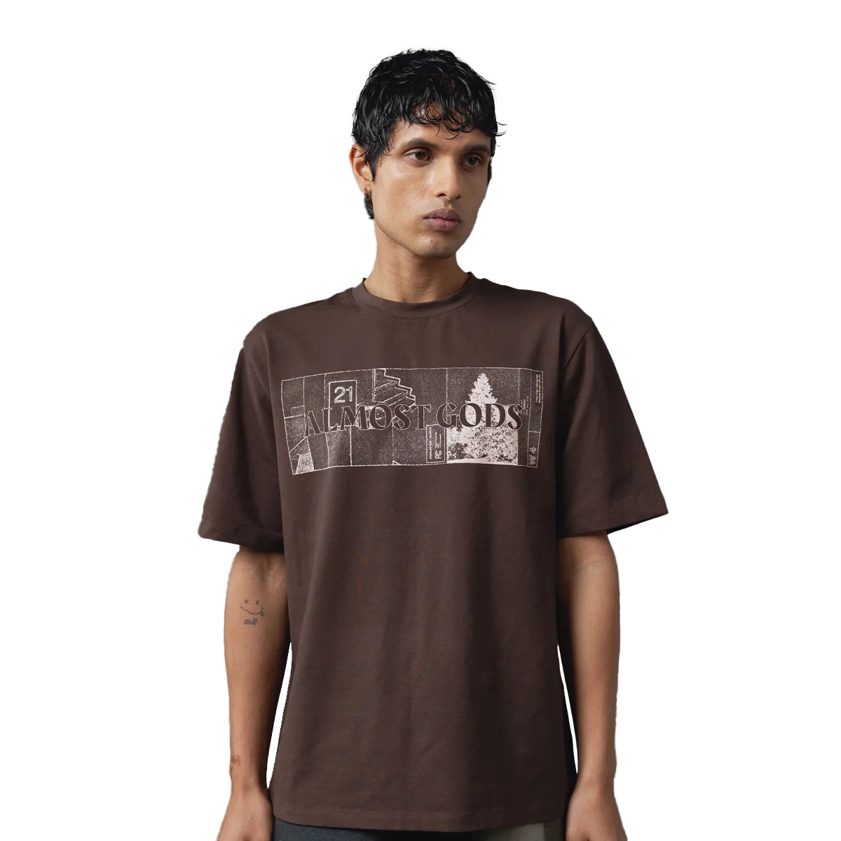 System Relaxed Tee in Brown