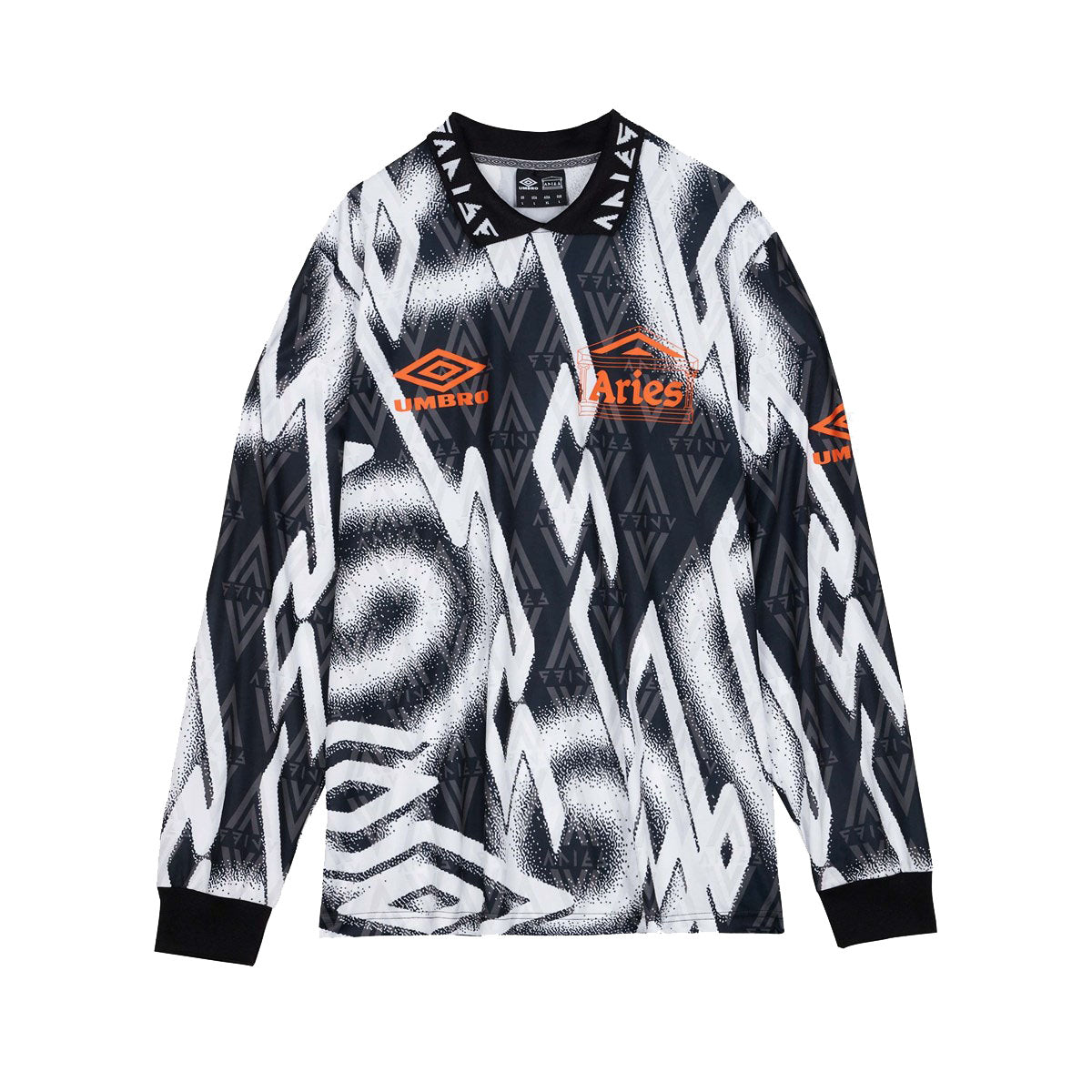 UMBRO ARIES LS FOOTBALL JERSEY 'BLACK/WHITE'