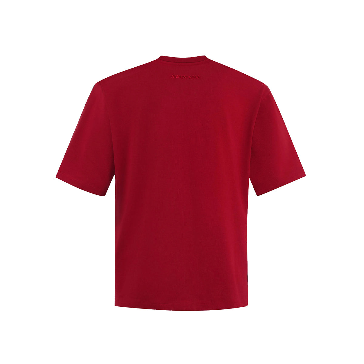 Alpha Cross Embroidered Tee In Red