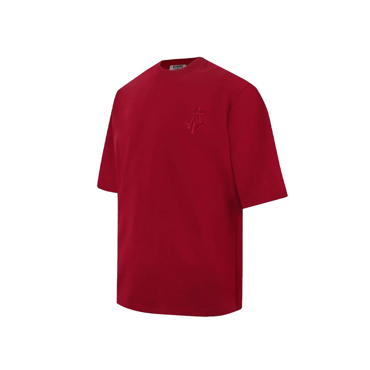 Alpha Cross Embroidered Tee In Red