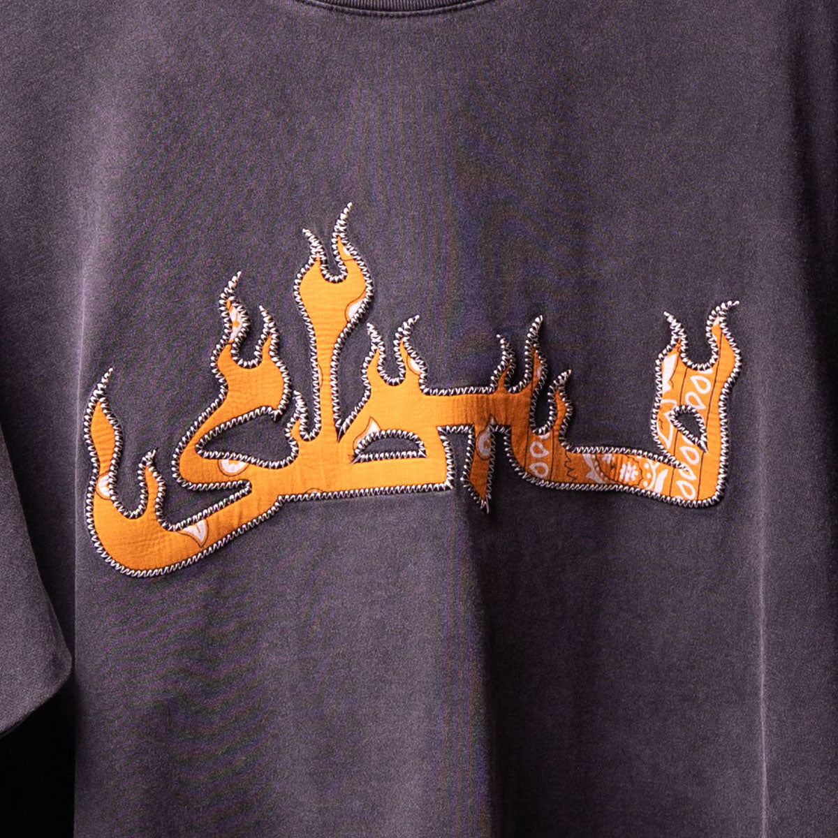 FLAMEZY BANDANA TEE 'BLACK/ORANGE'