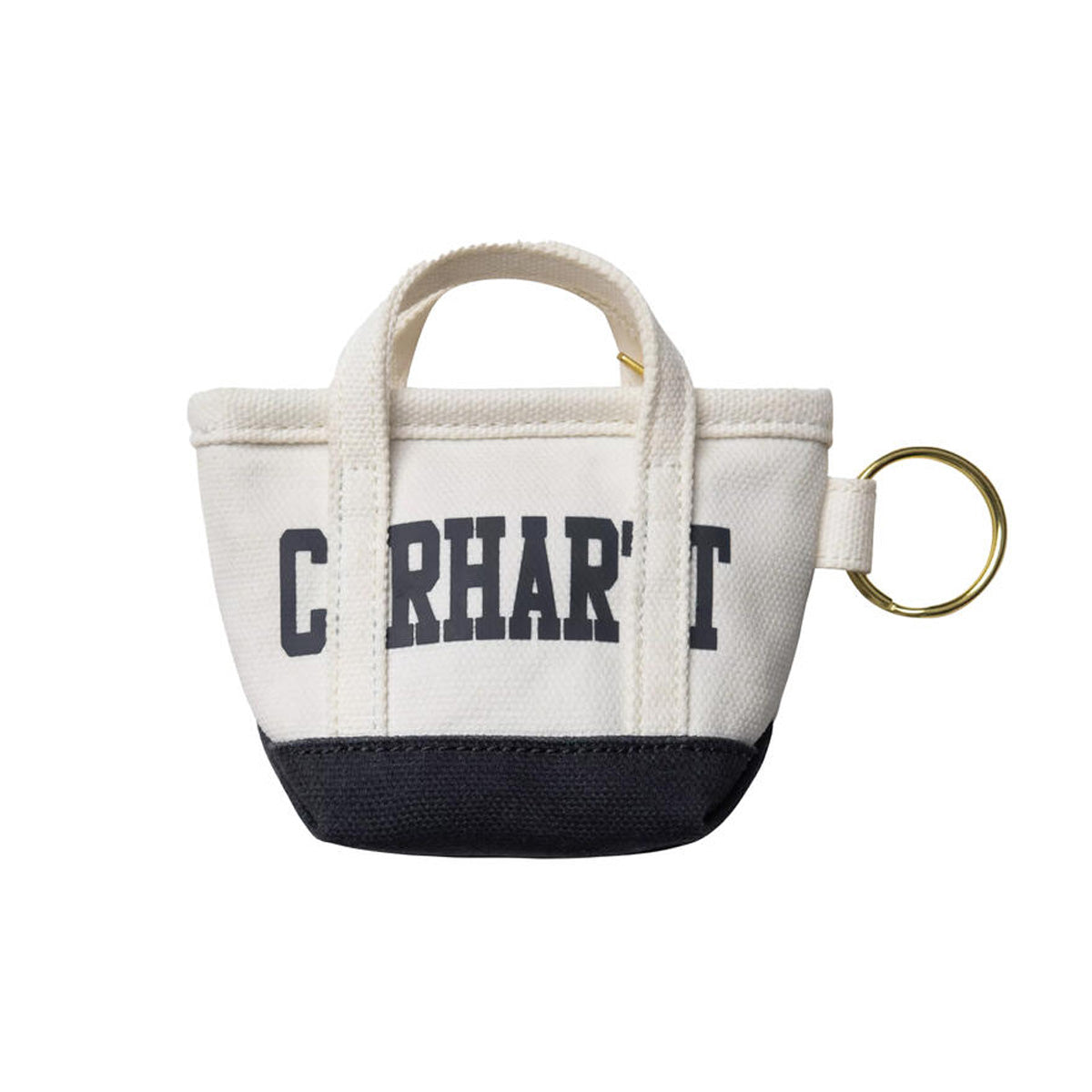 Mini Tote Bag Keychain 'Natural/Blue'