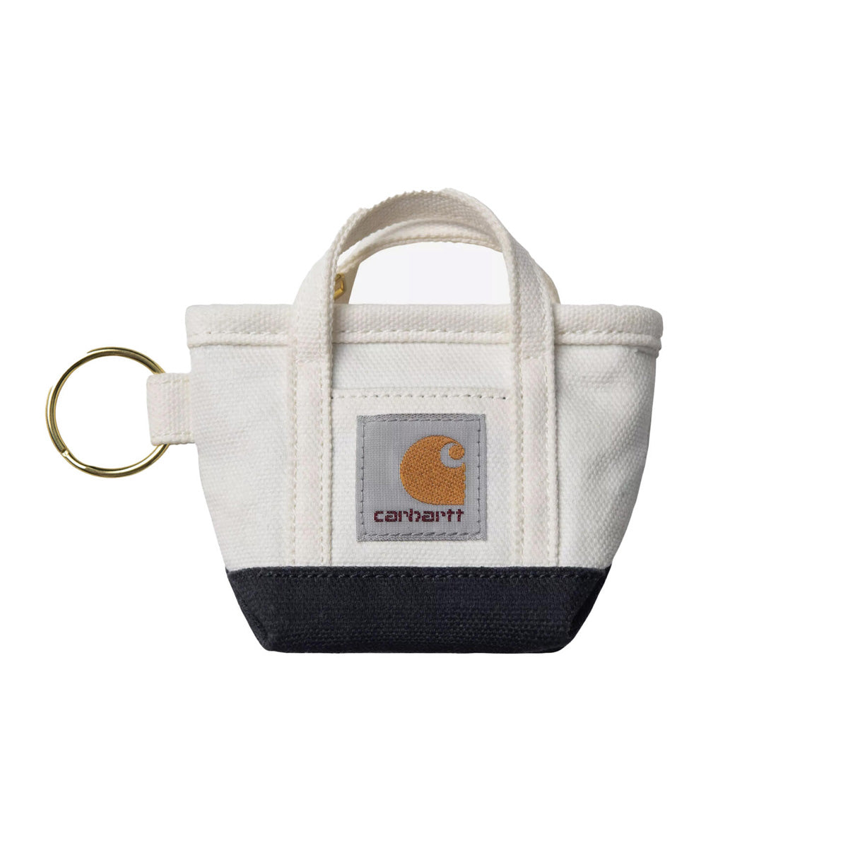 Mini Tote Bag Keychain 'Natural/Blue'