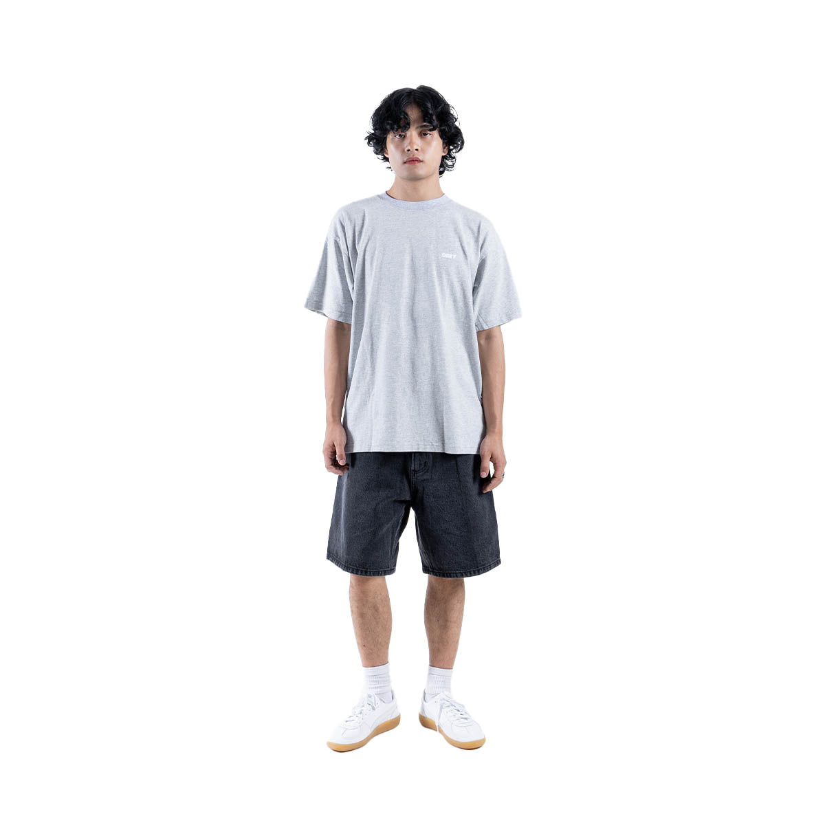 BOLD ICON HEAVYWEIGHT TEE 'HEATHER GREY'