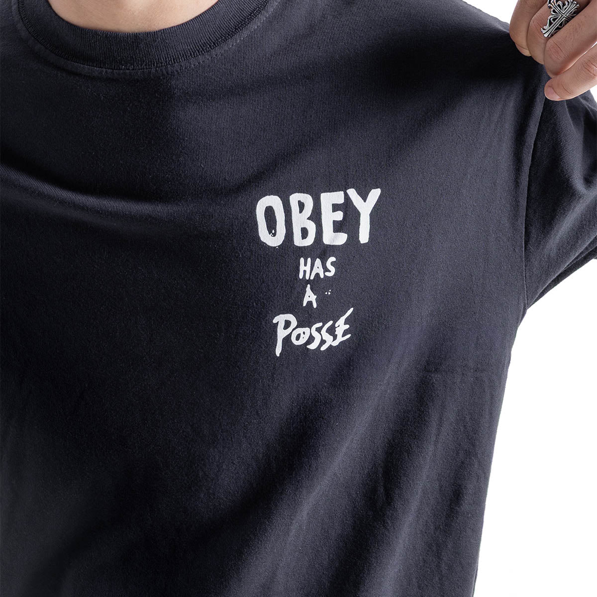 OBEY HAS A POSSE TEE 'VINTAGE BLACK'