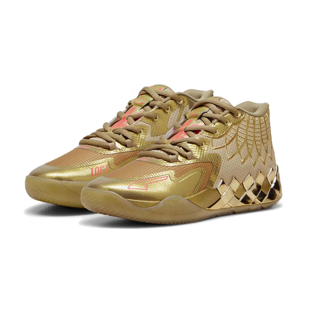 Puma x La Melo Ball MB.01 Golden child Metallic Gold fiery coral