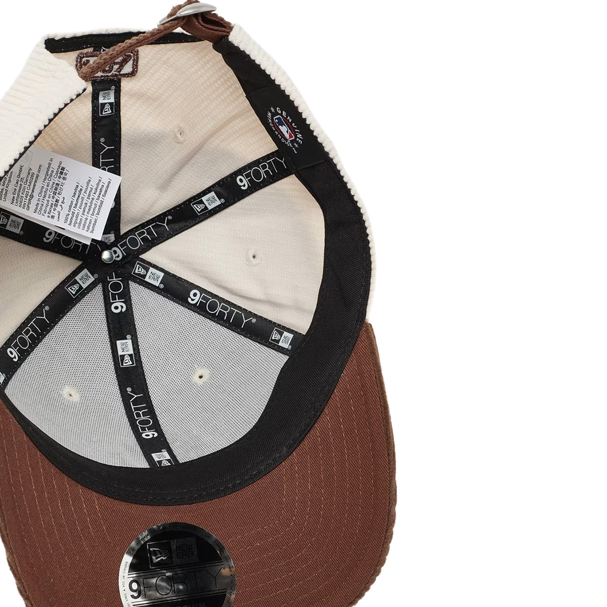 New York Yankees MLB Cord 9FORTY M-Crown Adjustable Cap 'Cream/ Brown'