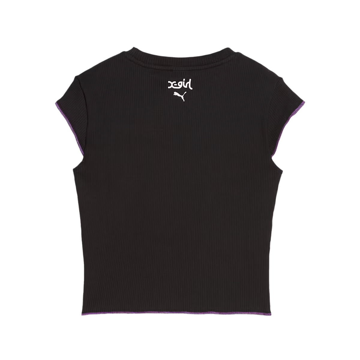 X - GIRL Ribbed T-shirt 'Black'