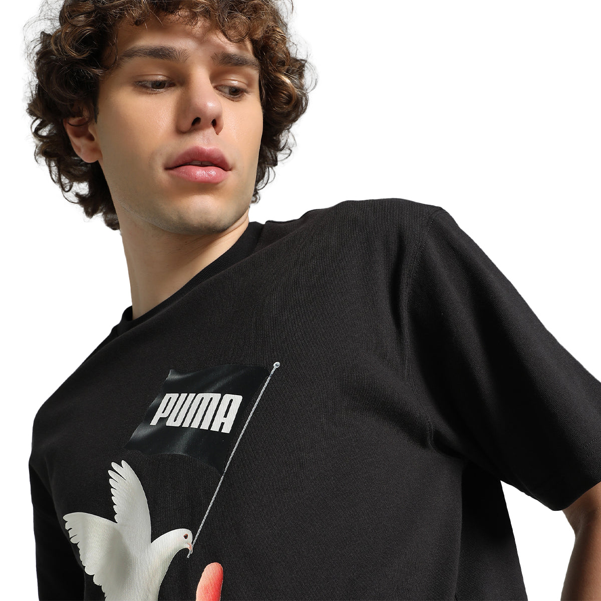 PUMA x MÁS TIEMPO Graphic Tee 'Black'