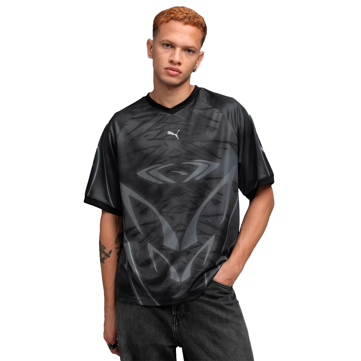 Tech-X Aop Relaxed Football Jersey'Black/AOP'