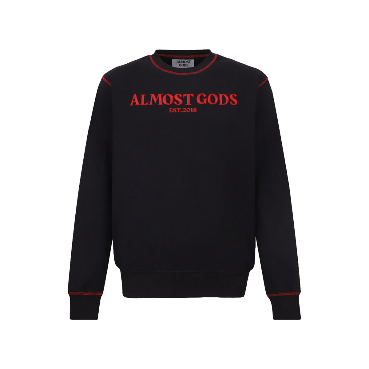 ALMOST GODS EST. 2018 SWEATSHIRT BLACK