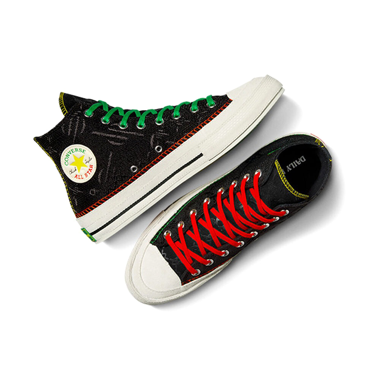 Daily Paper x Converse Chuck 70 High 'BLACK/EGRET/MULTI'