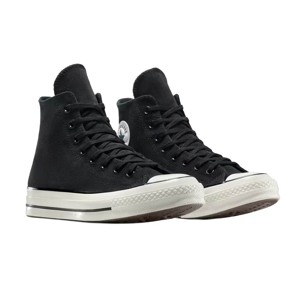 Chuck 70 High Suede 'BLACK/DARKLY JADED/EGRET'