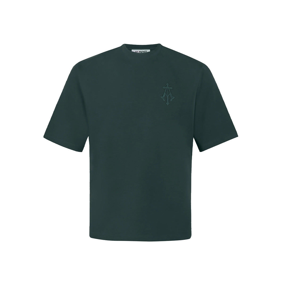 Alpha Cross Embroidered Tee In Green