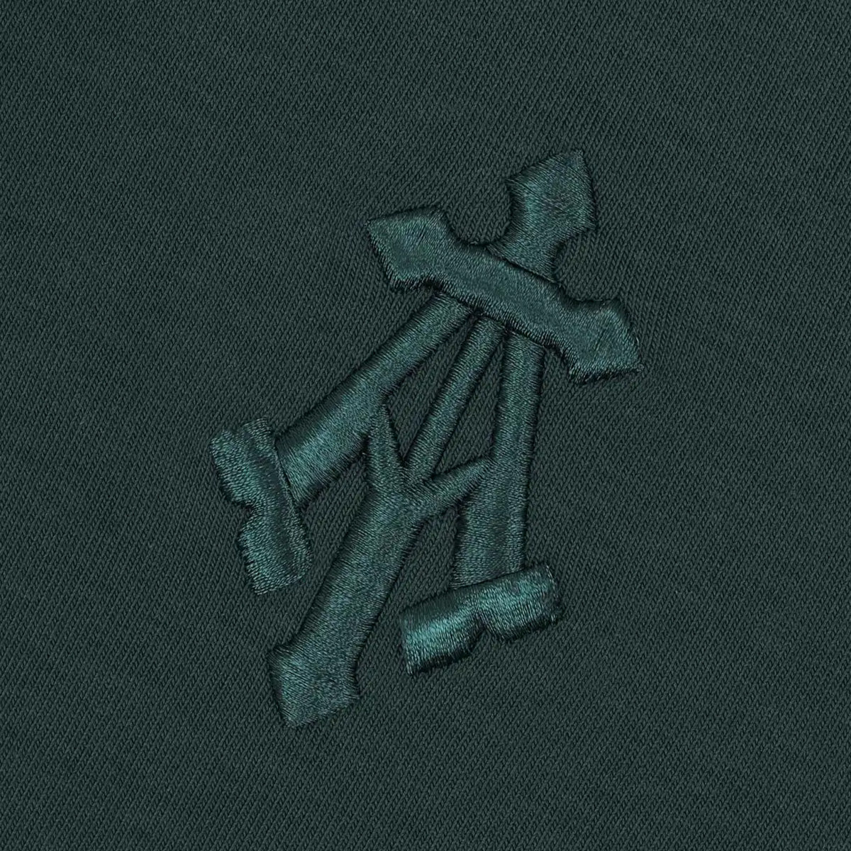 Alpha Cross Embroidered Tee In Green