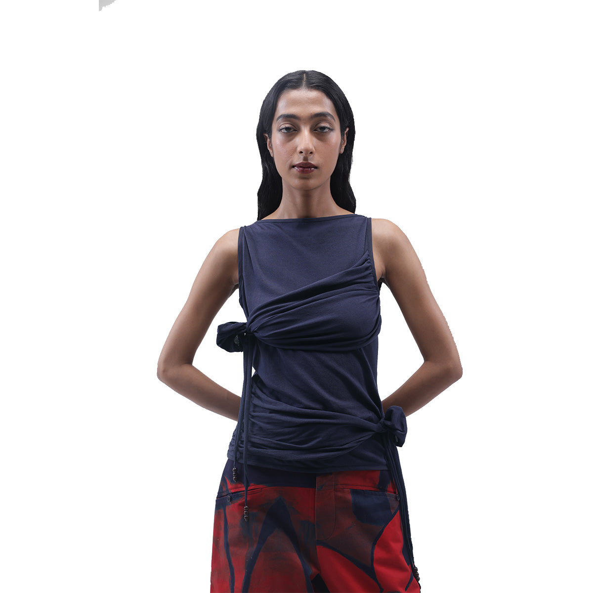 Appliqué Knot Top in Purple