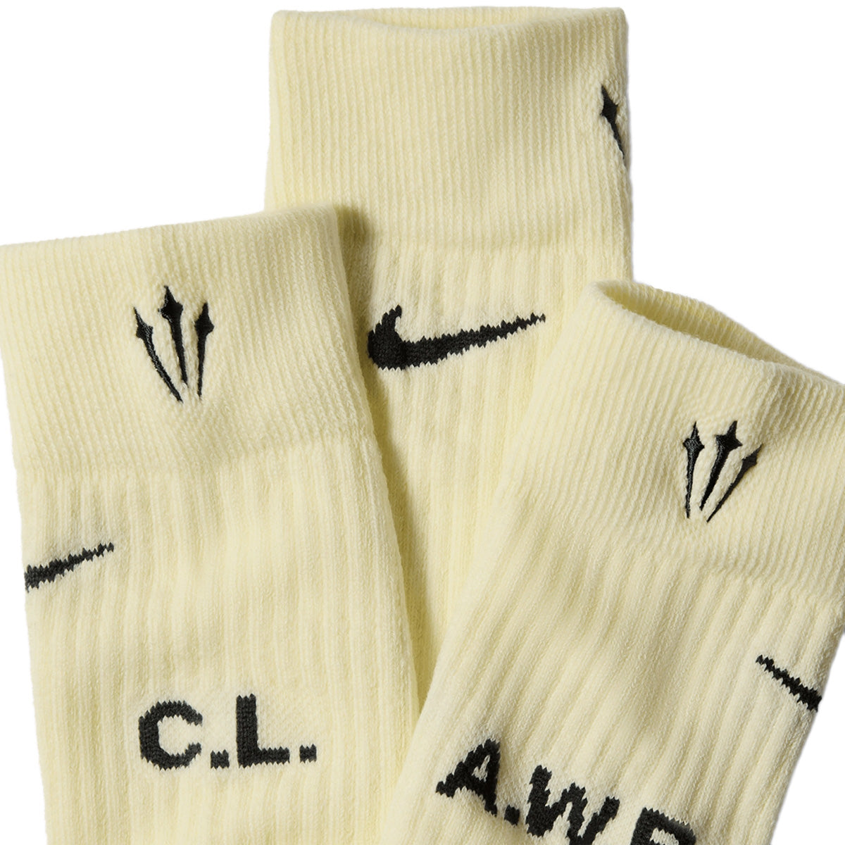 Nocta Crew Socks Pack of 3 'ALABASTER/ANTHRACITE'