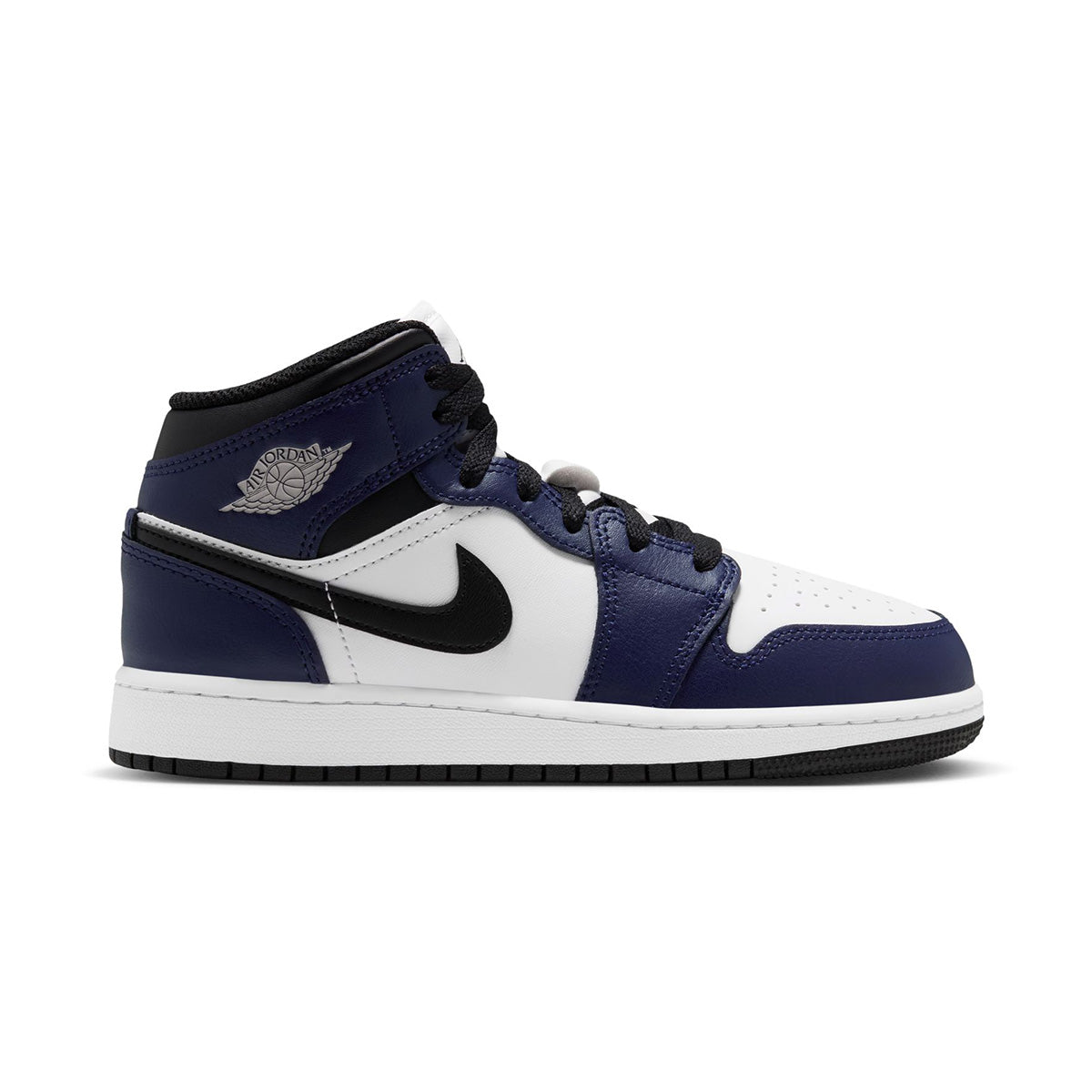Air Jordan 1 Mid GS 'WHITE/TECH GREY/COLLEGE NAVY/WHITE'