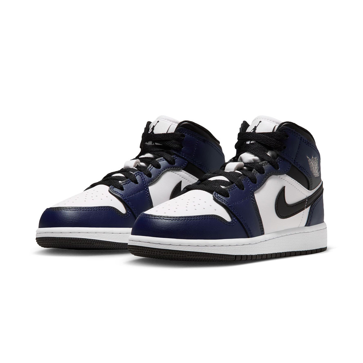 Air Jordan 1 Mid GS 'WHITE/TECH GREY/COLLEGE NAVY/WHITE'