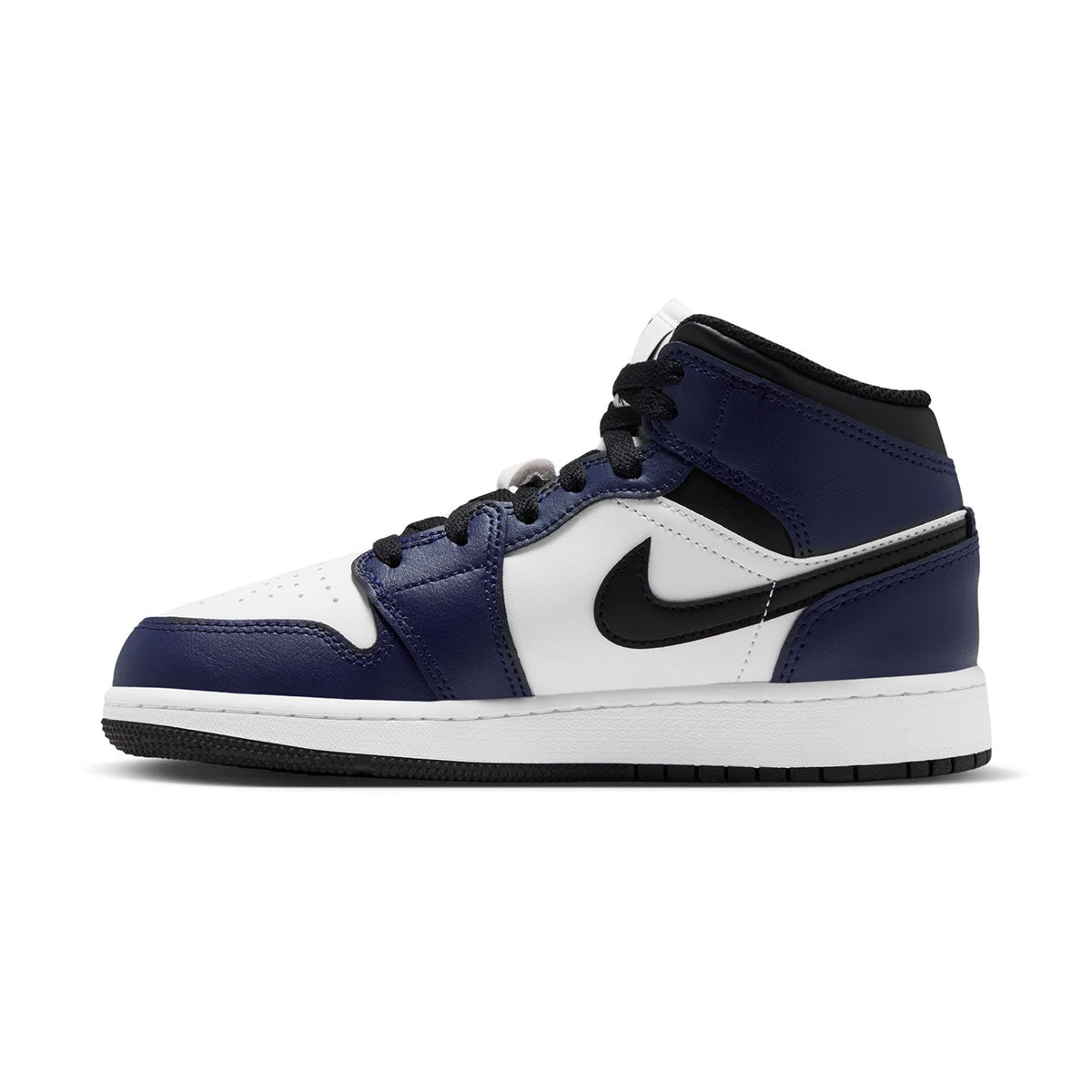 Air Jordan 1 Mid GS 'WHITE/TECH GREY/COLLEGE NAVY/WHITE'