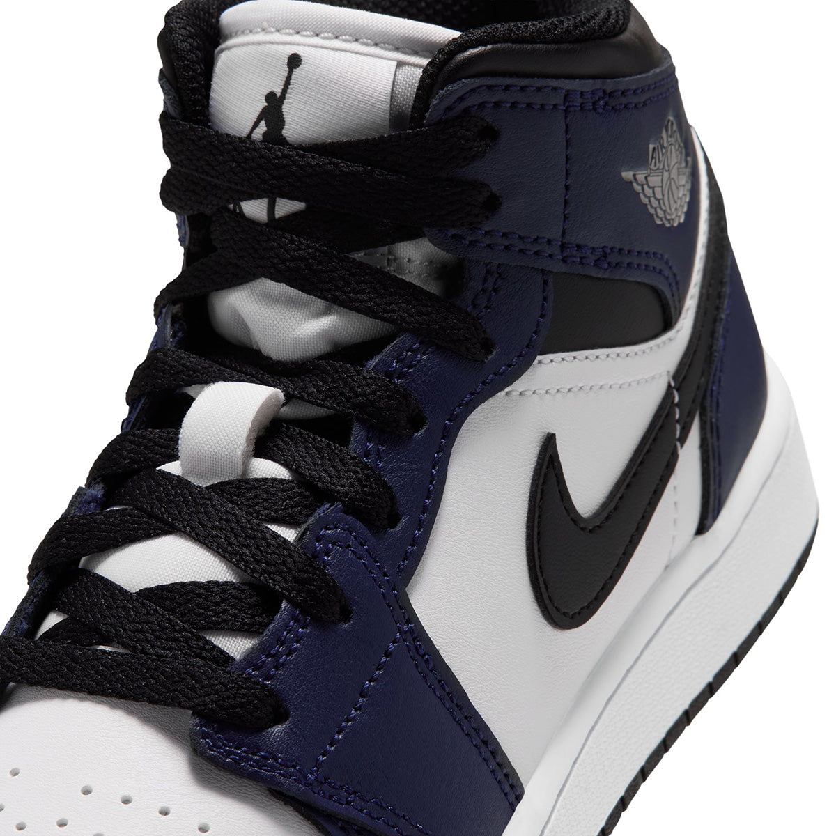 Air Jordan 1 Mid GS 'WHITE/TECH GREY/COLLEGE NAVY/WHITE'