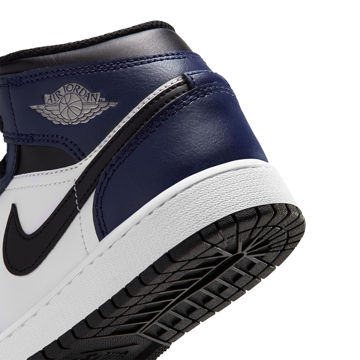 Air Jordan 1 Mid GS 'WHITE/TECH GREY/COLLEGE NAVY/WHITE'