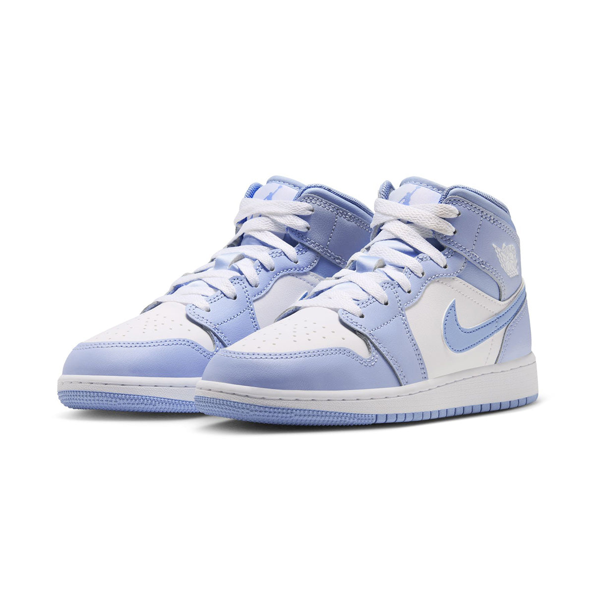 Air Jordan 1 Mid GS 'HYDROGEN BLUE/WHITE/ALUMINUM'