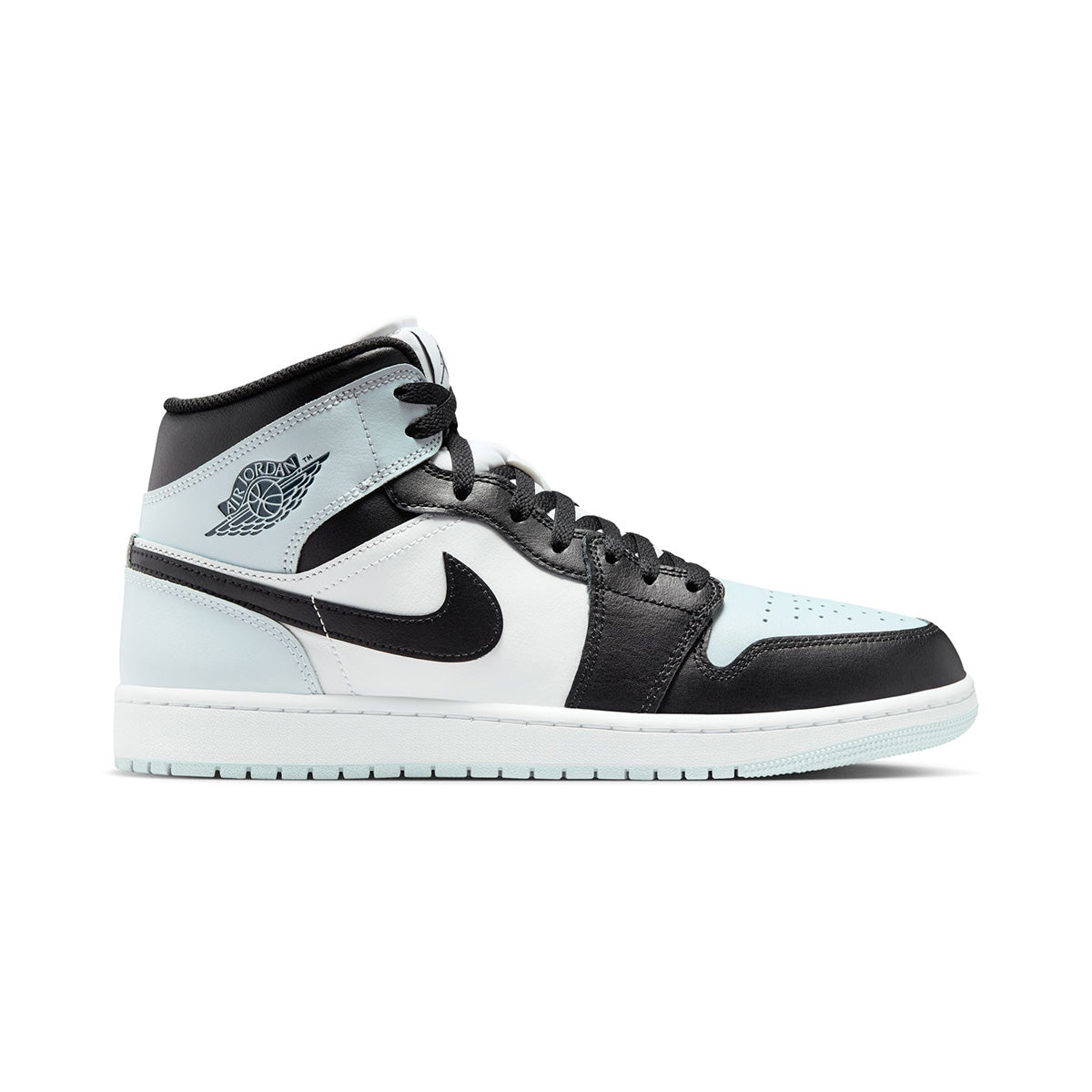 Air Jordan 1 Mid 'BLACK/SQUADRON BLUE-AURA-WHITE'