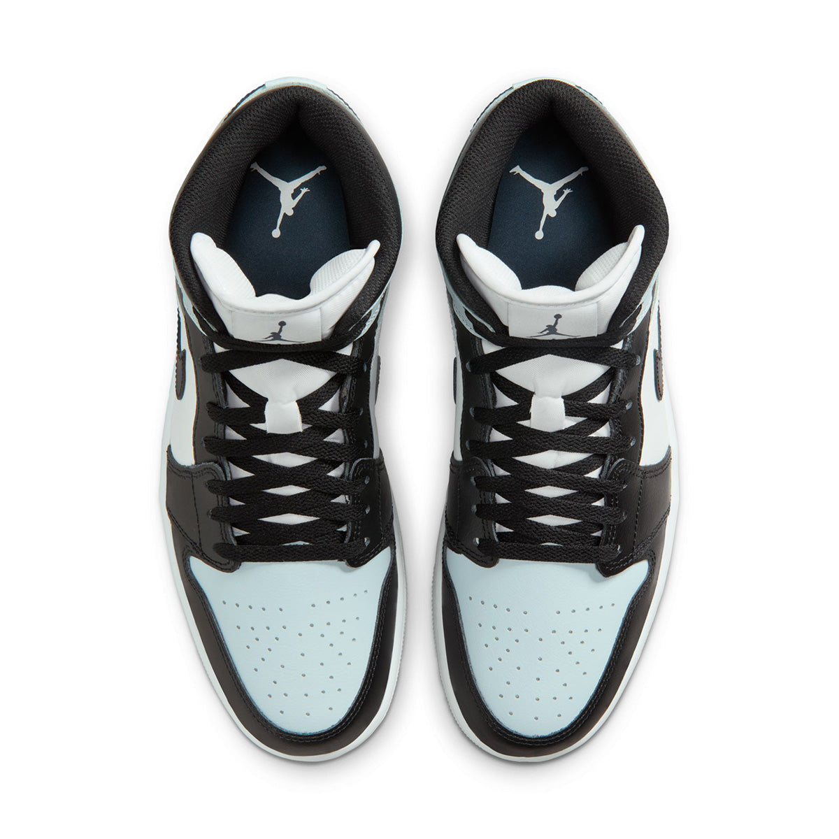 Air Jordan 1 Mid 'BLACK/SQUADRON BLUE-AURA-WHITE'